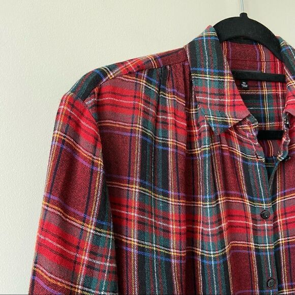 NWOT-MADEWELL Tartan Wool Blend Button Down - Picture 5 of 11